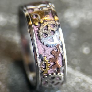 Steampunk Ring - Vintage Style Hand-Made Jewelry, Unique Industrial Design, Retro Handmade Gift for Him & Her, Steam Punk Fashion