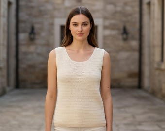 Patrón de top de crochet sin mangas Short Hills Shell (PDF)