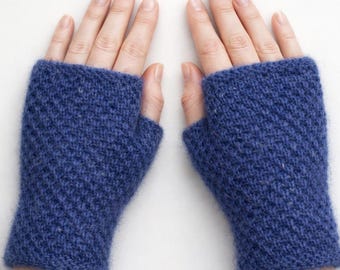 Patrón en PDF de guantes sin dedos de ganchillo tunecino, manoplas texturizadas, calentadores de manos acogedores.