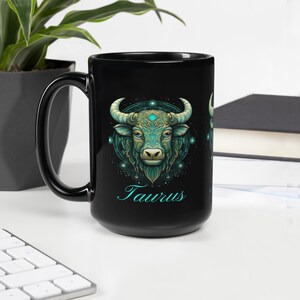 Taurus Zodiac Mug, Astrology Coffee Cup, Taurus Star Sign Design, Horoscope Gift for Taurus, Unique Astrology Gift, Taurus Zodiac Gift, Bull