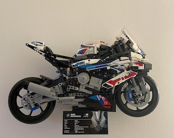 Support mural pour Lego Technic BMW M1000RR 42130, orientation latérale, cadeau idéal pour les fans de Lego