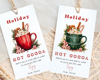 Urlaub Hot Cocoa Mix Glas | Weihnachtsgeschenk (Digitaler Download)