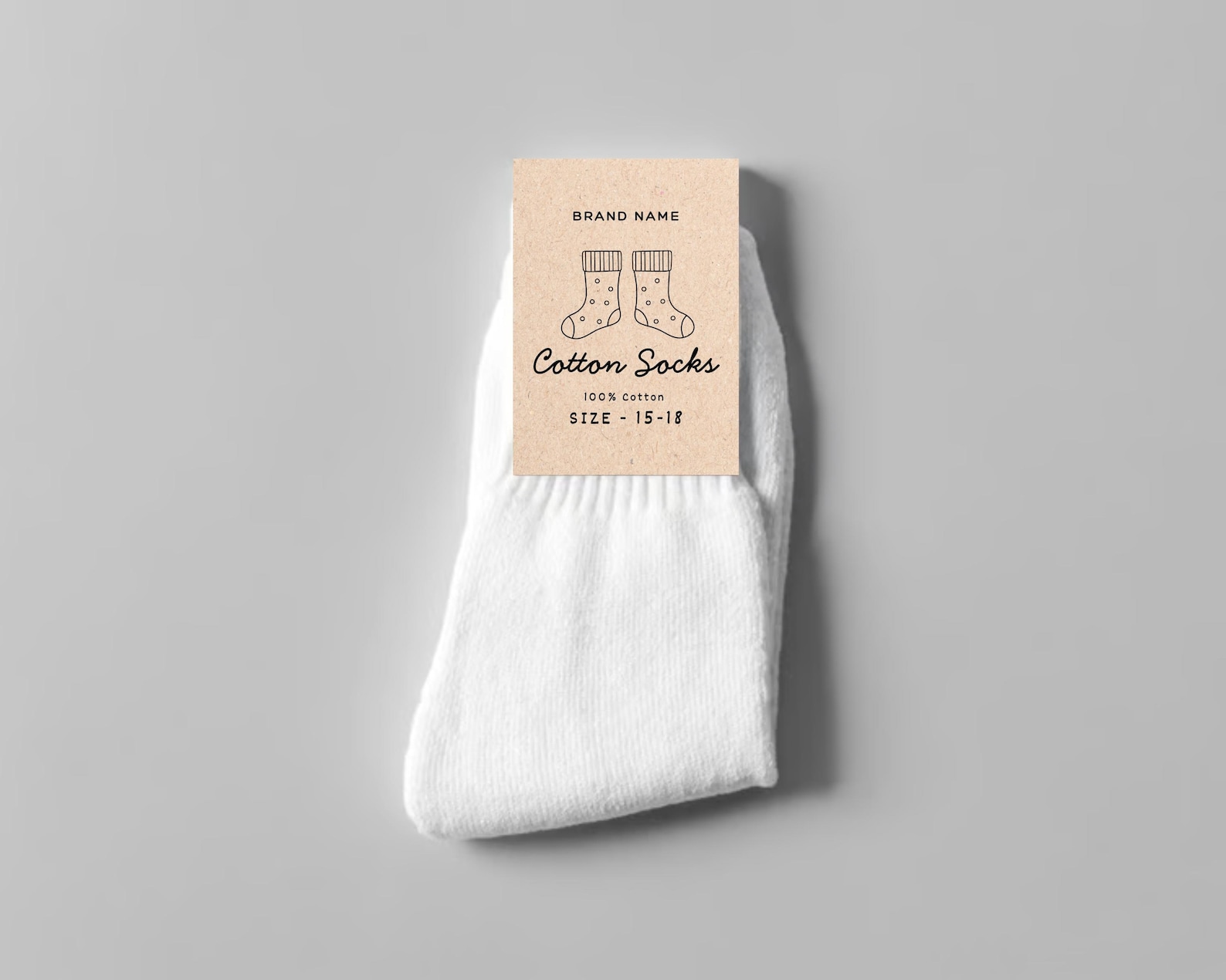 Sock Paper Label Printable Sock Wrap Labels, Cotton Socks Label Designs, Handmade Socks ...