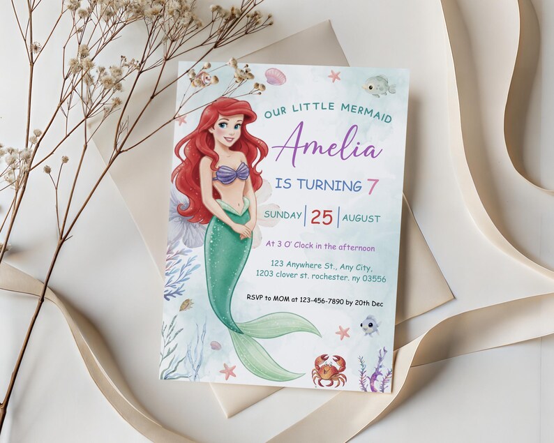 ariel welcome sign, ariel invitation, ariel milestone sign, mermaid chip bag, ariel party sign, disney mermaid ariel, little mermaid ariel, mermaid invitation, mermaid welcome sign, mermaid birthday, mermaid bottle label, mermaid gift tag, the little mermaid