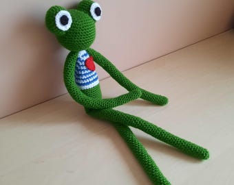 Amigurumi Frog Crochet Pattern, Beginner-Friendly Toy & Curtain Tie (PDF Download)