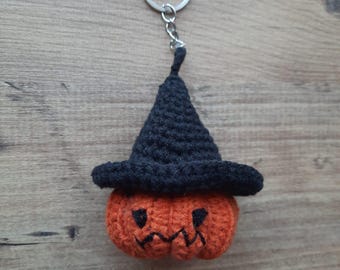 Patrón de llavero de calabaza de Halloween a crochet – PDF para principiantes