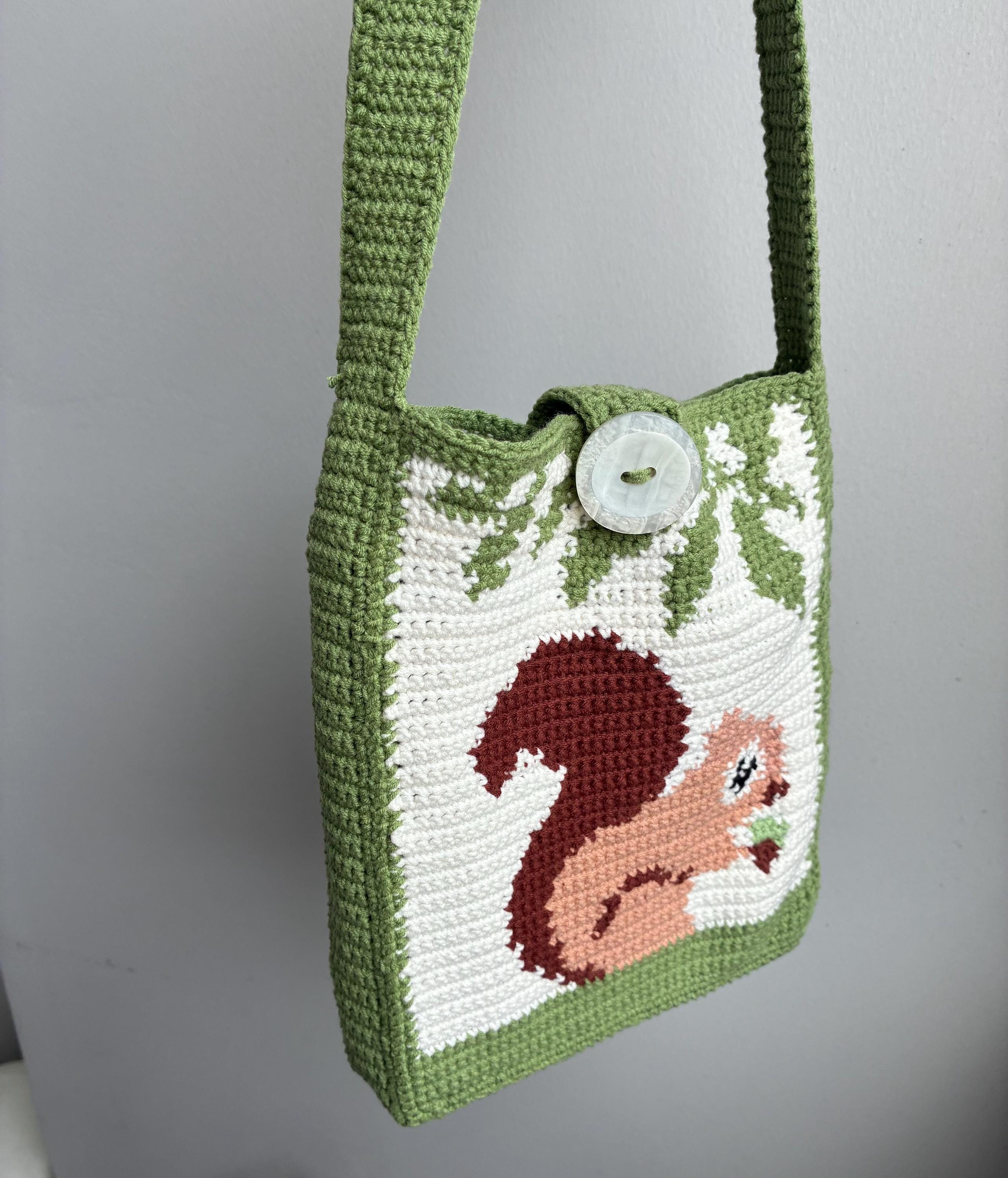 36 Squirrel Crochet Pattern: Enhance Your Skills With Adorable Designs 23 Squirrel Crochet Bag