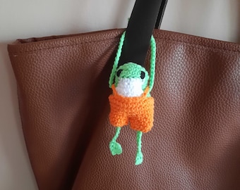 Patrón PDF para principiantes de amigurumi: llavero de rana a crochet