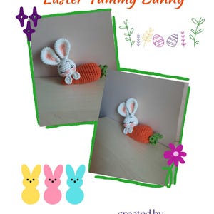 Osterhasen Häkelanleitung, Amigurumi Hungry Bunny Häschen PDF, DIY Kuscheltier, einfaches Häkeln Spielzeug, Sofort Download, Oster Geschenkidee