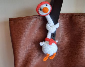 Crochet Goose Bag Charm Pattern: Beginner-Friendly Amigurumi (PDF Download