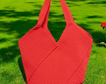 Crochet Puzzle Bag XL Pattern, DIY Macrame Tote (PDF Pattern)