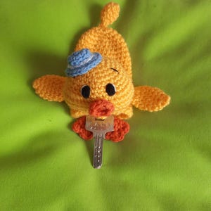 Crochet Duck Key Cover Pattern PDF, Cute Duck Keychain Cover For Home Or Car Keys, Fun Amigurumi Pattern, Instant Digital Download Gift Idea