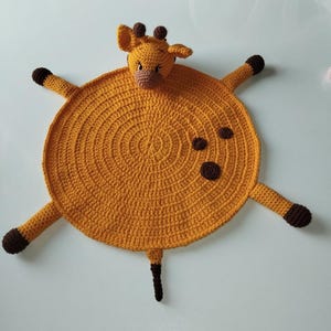 Handgemachte gehäkelte Giraffen Matte für Kinder | Entzückende Tier Spieldecke, Einzigartige Geschenkidee Babyparty | Kinderzimmer Dekor Teppich für Kleinkinder,Safari Thema