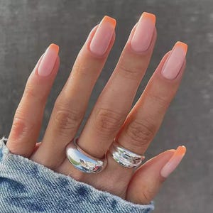 orange glow nails