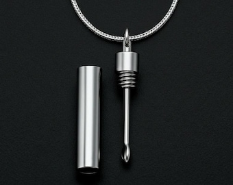 Personalized Urn Pendant, Memorial Ashes Jewelry, Sterling Silver Keepsake Necklace, Custom Name Engraved, Bereavement Gift for Loved Ones