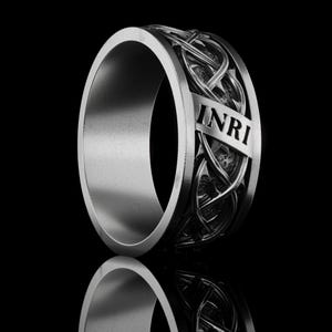Anillo de plata con corona de espinas, alianza de nudo celta, joyería cristiana para hombre y mujer, regalo espiritual, alianza gótica religiosa.