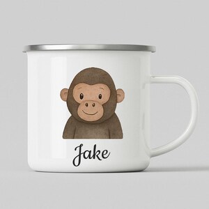 Personalisierte Tier Emaillebecher, Baby Geschenk, Emaillebecher für Kinder, Kinderbecher, Becher für Kinder, Individuell, 1.Geburtstagsgeschenk, Feiern