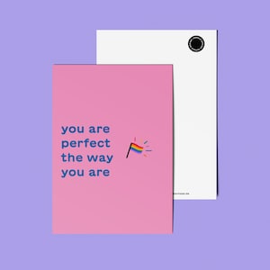 Cartão de Orgulho A6 – Mês do Orgulho LGBTQ+ pelos Direitos Humanos Amor Queer