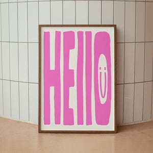 Ciao Poster A3 / A4 – Illustrazione del testo con errore di battitura | disegno | decorazione murale | Soggiorno