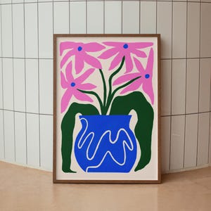 Poster A3 / A4 di fiori – Illustrazione di fiori | disegno | decorazione murale | Soggiorno