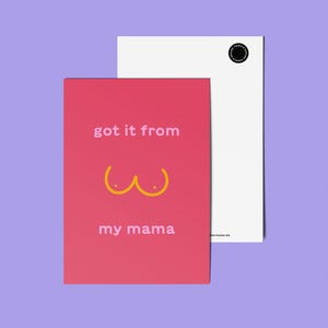 Got it from my Mama – Postkarte DINA6 für Mama zum Muttertag, Feminismus & Liebe