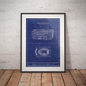 Madison Square Garden Blueprint: 24x36 Inch Printable Digital Download
