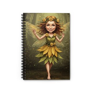 Fairy-Themed Spiral Notebook, Enchanted Journal, Gift for Writers, Artistic Stationery, Magical Notebook for Kids, Creative Gift Idea