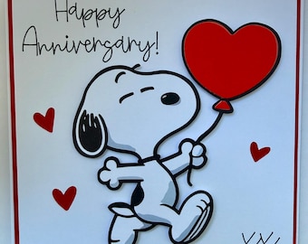 Snoopy Heart Anniversary/Valentines Card
