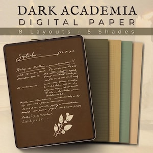 Manuscript Paper for GoodNotes | Dark Academia Vintage Writing & Study Pages | Classic Manuscript Vol. 1