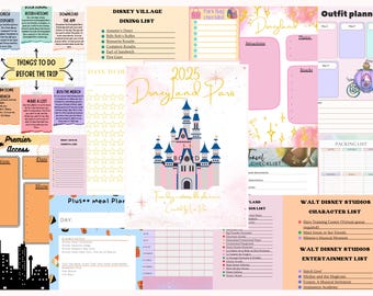 Disneyland Paris Planner – Ultimate Guide with Attractions, Restaurants, Characters, Entertainment + Bonus Trackers & Packing lists