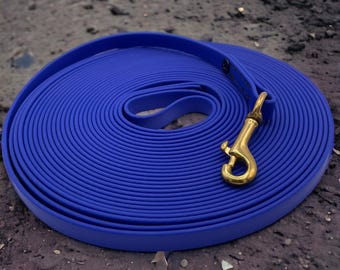 Customizable Biothane Long Line Training Lead - Waterproof and Available in Various Lengths and Colors