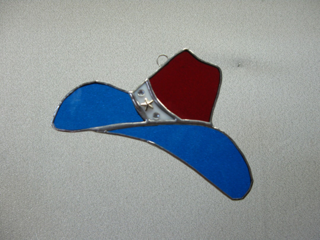 Texas Cowboy Hat Stained Glass Suncatcher Etsy