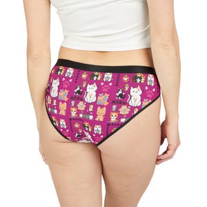 Adorable Cat Print Women&#39;s Underwear, Serves as Fun Briefs Loungewear, Gifts for Cat Lovers, Unique Panties, Comfortable Everyday Wear