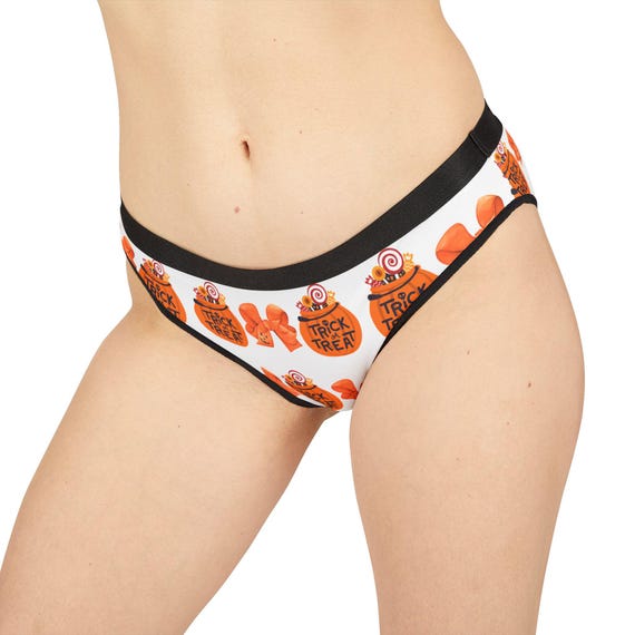 Ropa interior femenina con temática de Halloween, estampado