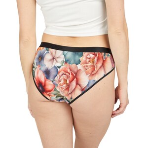 Floral Women&#39;s Underwear, Comfortable Lingerie for Everyday Wear, Gift for Her, Beautiful Print, Spring Fashion, Cute Valentine Romantic