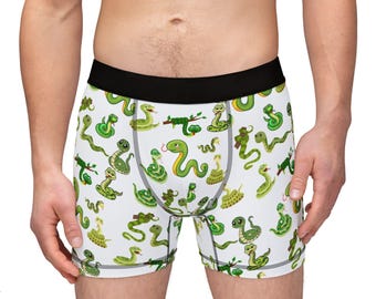 Wunderliche Schlangen-Print-Boxer für Männer, Spaß & Einzigartige Unterwäsche, ideal für Tierliebhaber Geschenke, Alltagskleidung und Feiern