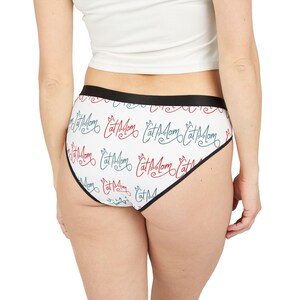 Fun Cat Mom Women&#39;s Underwear, Cat Lover Wife Girlfriend Teen Mom Gifts, Playful Lingerie, Unique Panties, Gifts for Pet Moms