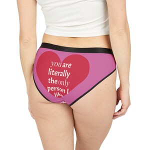 Romantic Women&#39;s Underwear, Cute Love Wife Panties, Fun Gift for Girlfriend Her, Valentines Day Lingerie, Cheeky Underwear, Flirty Sleepwear