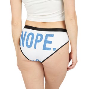 Funny Women&#39;s Nope Underwear, Girlfriend Wife Lingerie, Valentine Cheeky Briefs, Gift for Teen, Cute Mothers Day Bridal Birthday Panties