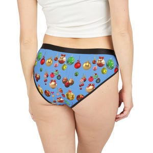 Christmas Themed Women&#39;s Underwear, Holiday Lingerie, Festive Panties, Briefs Gift for Her, Seasonal Underwear, Cute Christmas Intimates