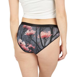Floral Print Women&#39;s Underwear, Comfortable Panties, Floral Lingerie, Birthday Gift for Her, Everyday Essentials, Stylish Intimates, Couple