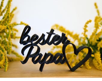 3D printed lettering "Best Dad" | various colors | freestanding | Father's Day gift | home decoration | family
