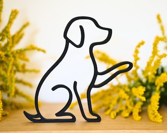 Dog Silhouette | Line Art 3D Print | Wall Decor | Dog Lover | Gift