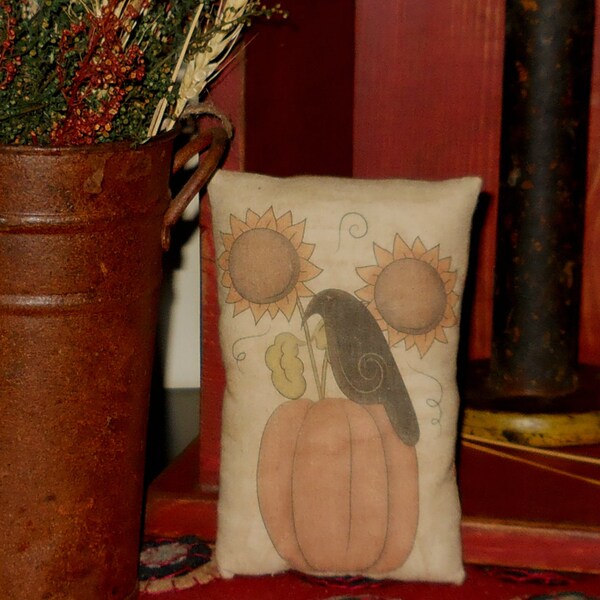 Pumpkin and Crow pillow tuck