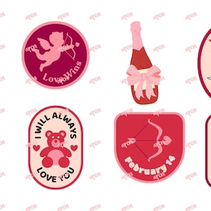 Valentine’s Day Sticker Bundle | Cute Love Stickers | Digital Download | Printable Stickers | Png, JPG, PDF, SVG