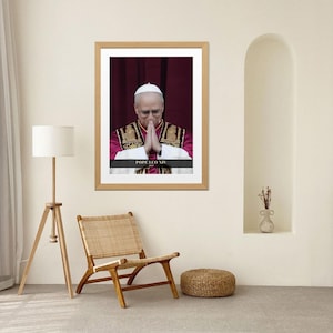 Pope Leo XIV (2025) – Pope Historic Vatican Portrait Print | Catholic Wall Art | Newly Elected Pope (Print), Gift