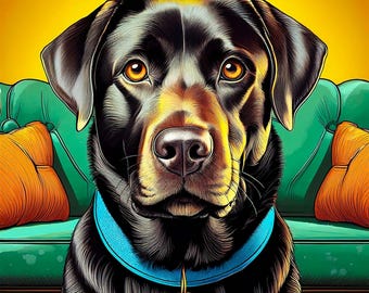 Labrador greeting card - blank inside