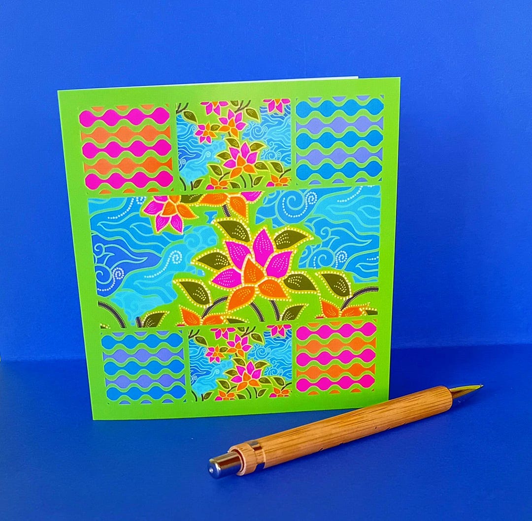 Floral Greeting Card - Blank Inside - Etsy