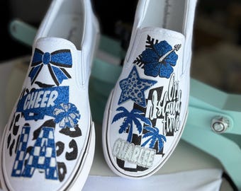 Cheer Mom spirit shoes: personalized coaches gift