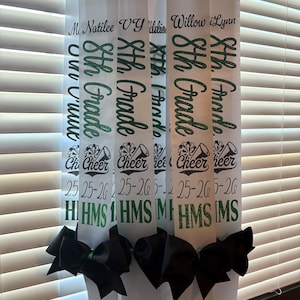 8th Grade Cheer Sash - Megaphone Graduate Sash With Glitter and Bow - Etsy